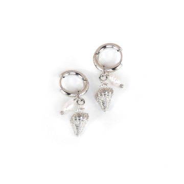 Boucles d'oreilles Sana argentées