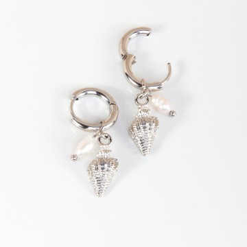 Boucles d'oreilles Sana argentées