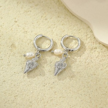 Boucles d'oreilles Sana argentées